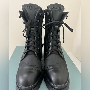 Brushed Calfskin Re-Nylon Boots size 39